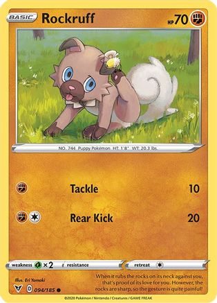 Rockruff 094/185 - Reverse Holofoil Vivid Voltage