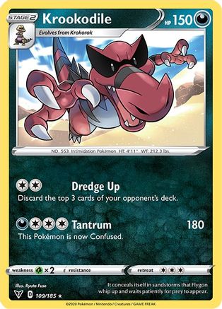 Krookodile 109/185 - Reverse Holofoil Vivid Voltage
