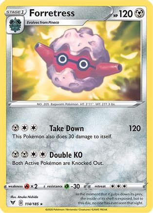 Forretress 114/185 - Reverse Holofoil Vivid Voltage