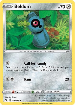 Beldum 116/185 - Reverse Holofoil Vivid Voltage