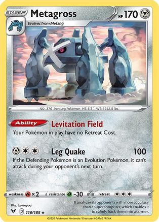 Metagross 118/185 - Reverse Holofoil Vivid Voltage
