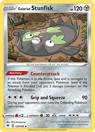 Galarian Stunfisk 125/185 - Reverse Holofoil Vivid Voltage