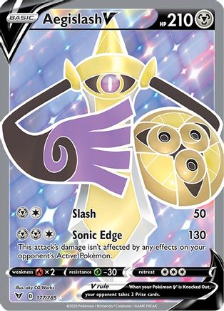 Aegislash V (Full Art) 177/185 - Holofoil Vivid Voltage