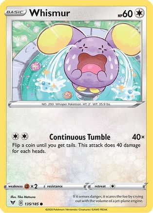 Whismur 135/185 - Reverse Holofoil Vivid Voltage