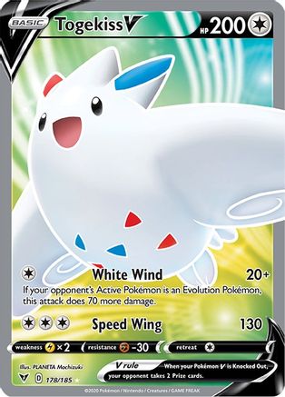 Togekiss V (Full Art) 178/185 - Holofoil Vivid Voltage