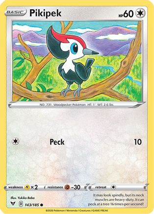 Pikipek 143/185 - Reverse Holofoil Vivid Voltage