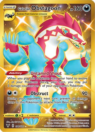 Galarian Obstagoon (Secret) 198/185 - Holofoil Vivid Voltage