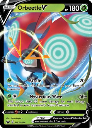 Orbeetle V SWSH078  - Holofoil SWSH Sword & Shield Promo Cards