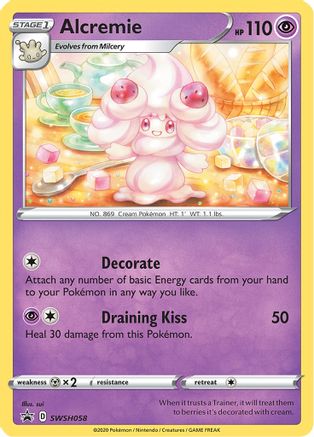Alcremie SWSH058  - Holofoil SWSH Sword & Shield Promo Cards