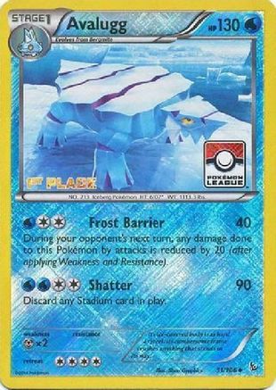 Avalugg (Pokemon League) [1st Place] 031/106  - Reverse Holofoil League & Championship Cards