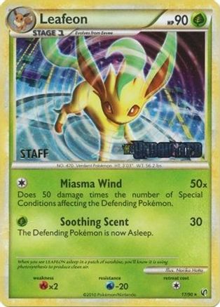 Leafeon (Prerelease) [Staff] 017/90  - Holofoil Nintendo Promos