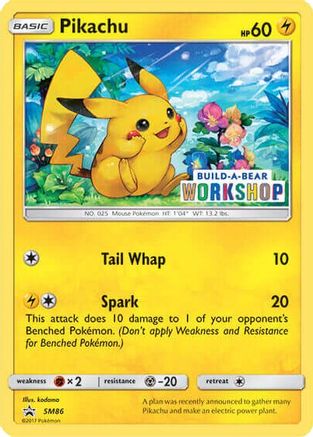 Pikachu (Build-A-Bear Workshop Exclusive) SM86  Miscellaneous Cards & Products