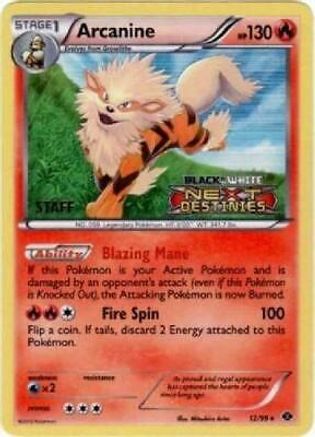 Arcanine (Prerelease) [Staff] 012/99  - Holofoil Black and White Promos
