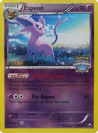 Espeon (National Championships) [Staff] 048/108  - Reverse Holofoil League & Championship Cards