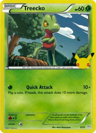 Treecko 003/25  - Holofoil McDonalds 25th Anniversary Promos