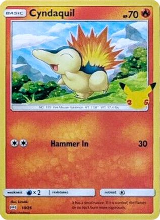 Cyndaquil 010/25  - Holofoil McDonalds 25th Anniversary Promos