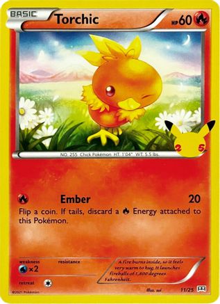 Torchic 011/25  McDonalds 25th Anniversary Promos