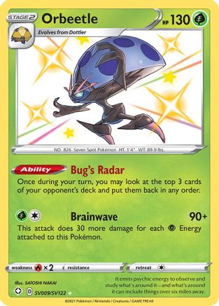 Orbeetle SV009  - Holofoil Shining Fates Shiny Vault