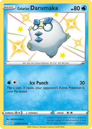 Galarian Darumaka SV023/SV122  - Holofoil Shining Fates Shiny Vault