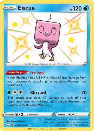 Eiscue SV035  - Holofoil Shining Fates Shiny Vault