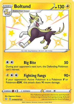 Boltund SV040/SV122  - Holofoil Shining Fates Shiny Vault