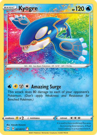 Kyogre 021/072  - Holofoil Shining Fates