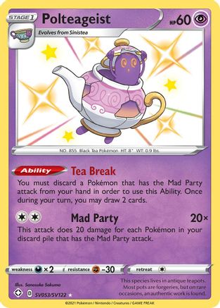 Polteageist SV053/SV122  - Holofoil Shining Fates Shiny Vault