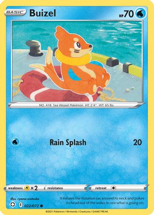 Buizel 022/072  - Reverse Holofoil Shining Fates