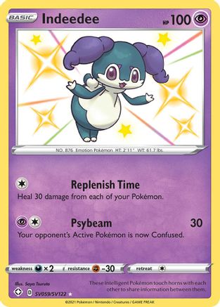 Indeedee SV059/SV122  - Holofoil Shining Fates Shiny Vault