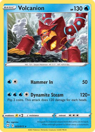 Volcanion 025/072  - Reverse Holofoil Shining Fates