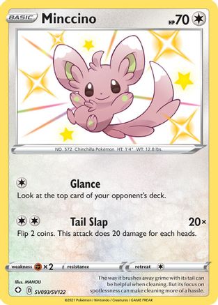 Minccino SV093/SV122  - Holofoil Shining Fates Shiny Vault