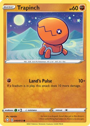 Trapinch 040/072  - Reverse Holofoil Shining Fates