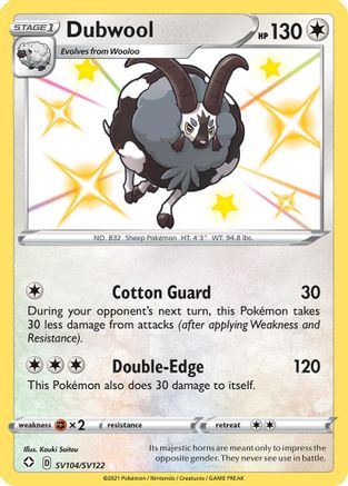 Dubwool SV104/SV122  - Holofoil Shining Fates Shiny Vault
