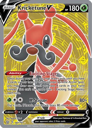 Kricketune V (Full Art) 142/163 - Holofoil Battle Styles