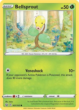 Bellsprout 001/163 - Reverse Holofoil Battle Styles
