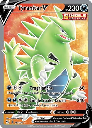 Tyranitar V (Full Art) 154/163 - Holofoil Battle Styles