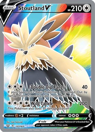 Stoutland V (Full Art) 157/163 - Holofoil Battle Styles