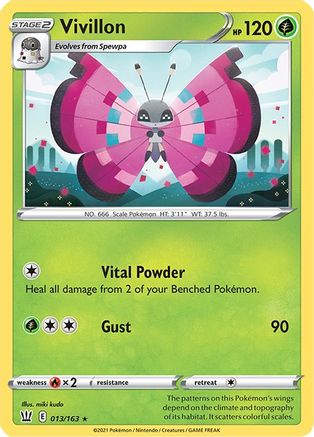 Vivillon 013/163 - Reverse Holofoil Battle Styles