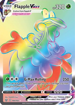 Flapple VMAX (Secret) 164/163 - Holofoil Battle Styles