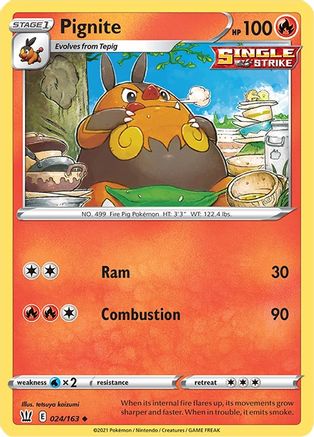 Pignite 024/163 - Reverse Holofoil Battle Styles