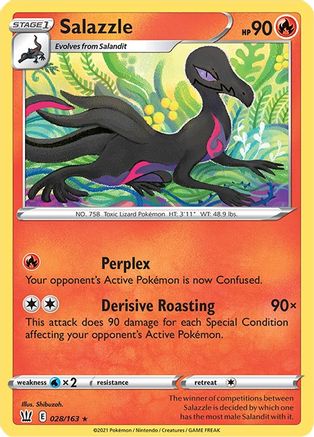 Salazzle 028/163 - Reverse Holofoil Battle Styles