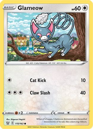 Glameow 115/163 Battle Styles
