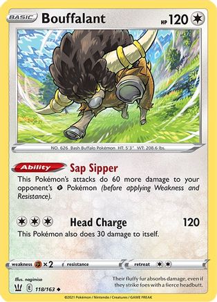 Bouffalant 118/163 - Reverse Holofoil Battle Styles