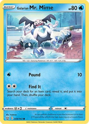 Galarian Mr. Mime 034/163 Battle Styles