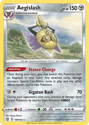 Aegislash (108) (108) 108/163 - Reverse Holofoil Battle Styles
