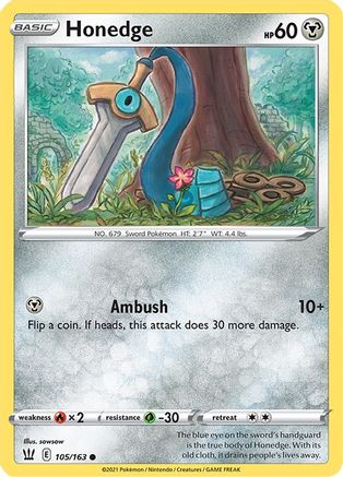 Honedge 105/163 - Reverse Holofoil Battle Styles