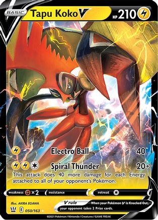 Tapu Koko V 050/163 - Holofoil Battle Styles