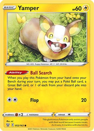 Yamper 052/163 - Reverse Holofoil Battle Styles