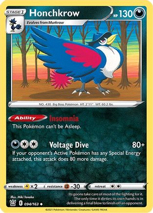 Honchkrow 094/163 - Reverse Holofoil Battle Styles