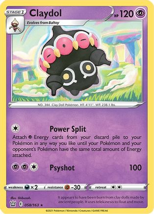 Claydol 058/163 - Reverse Holofoil Battle Styles